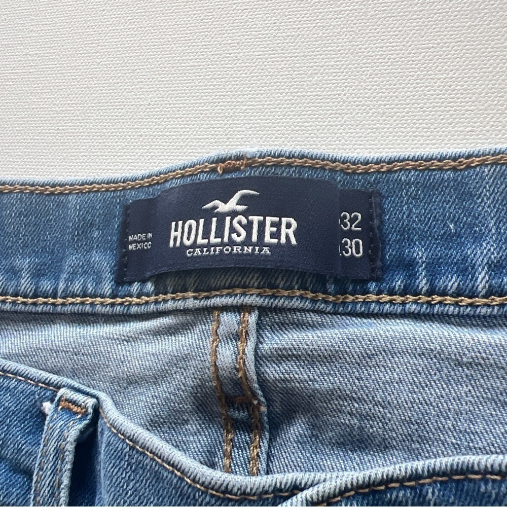 Used Boys Hollister Epic Flex Skinny Fit Men's Size 32x30 Blue Jeans 🔥 (R) - Picture 2 of 7